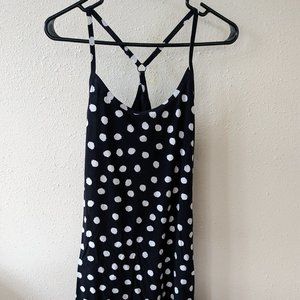 Outdoor Voices the exercise dress black polka dot NWOT